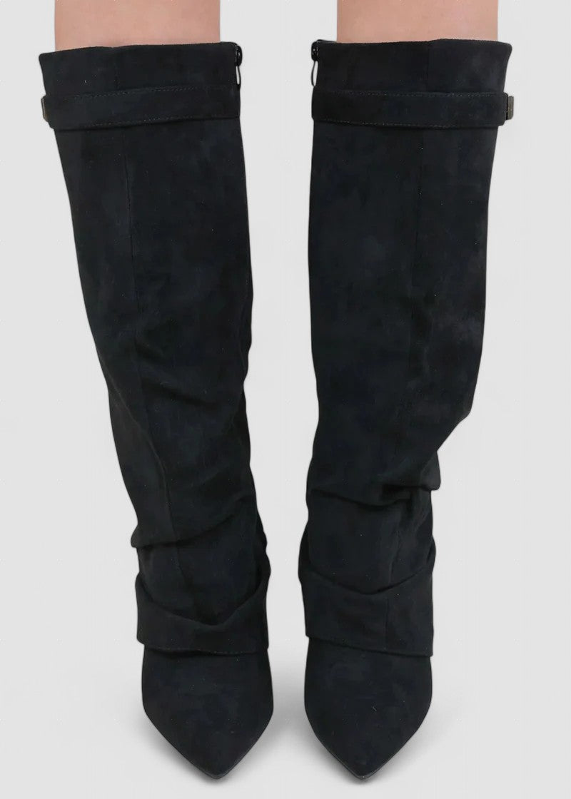 Celestine | Fold-Over Suede Boots