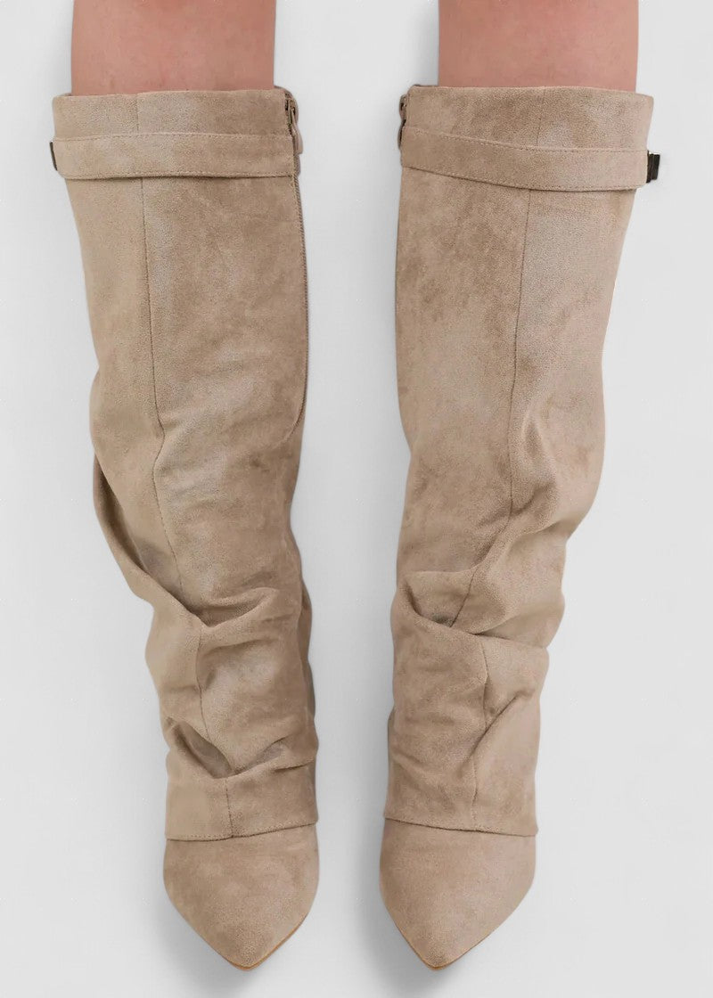 Celestine | Fold-Over Suede Boots