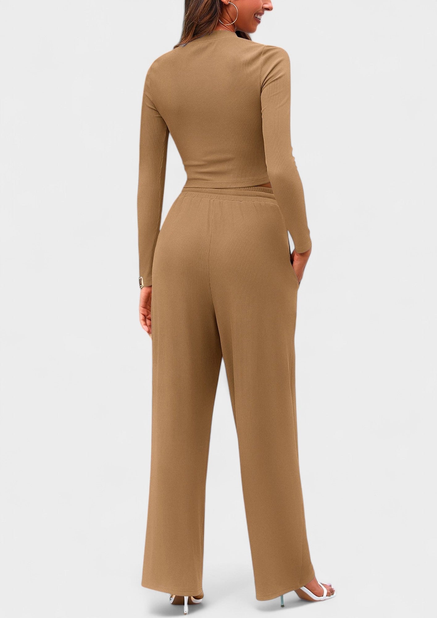 Maya | High-Waisted Drawstring Lounge Set