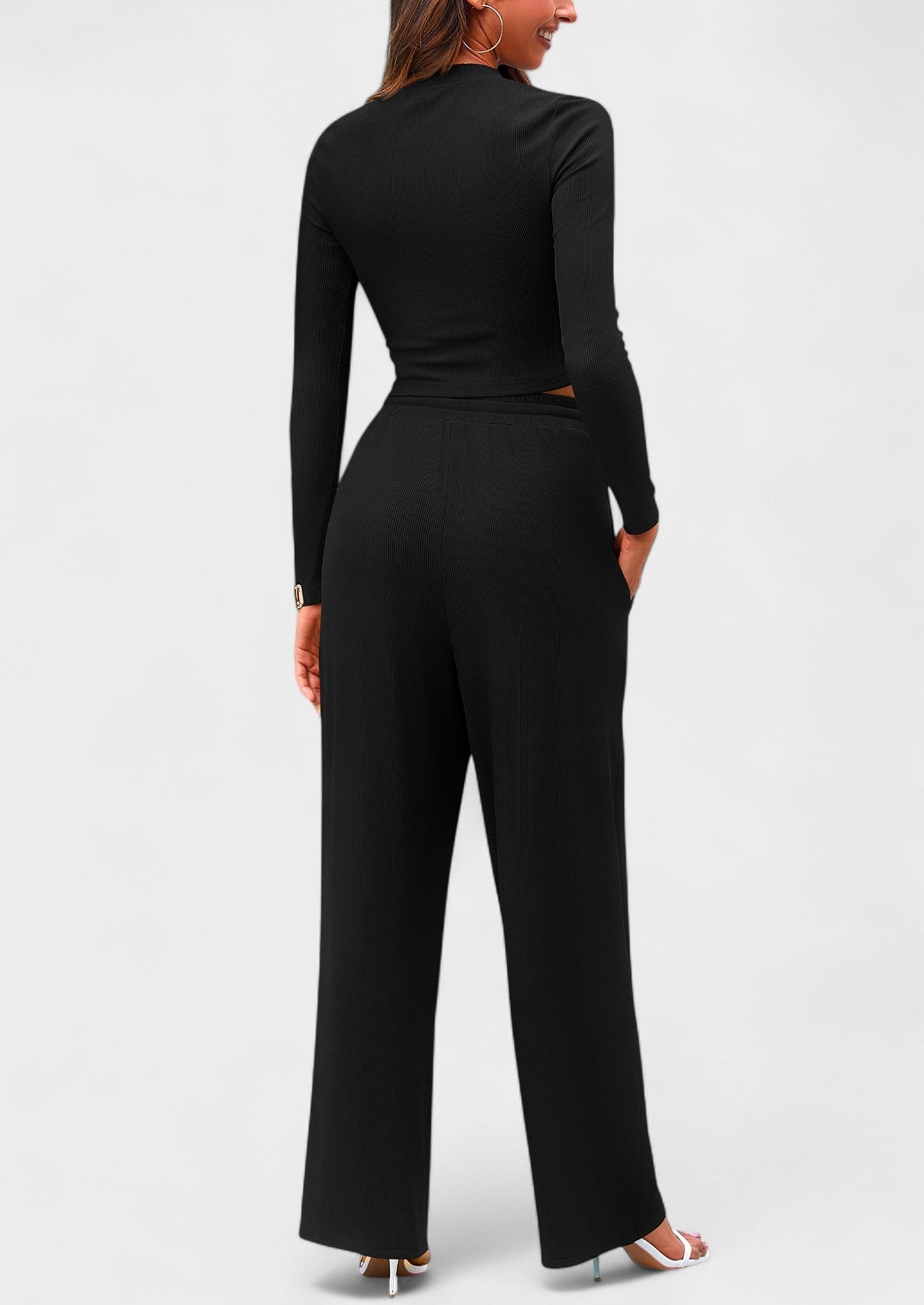 Maya | High-Waisted Drawstring Lounge Set