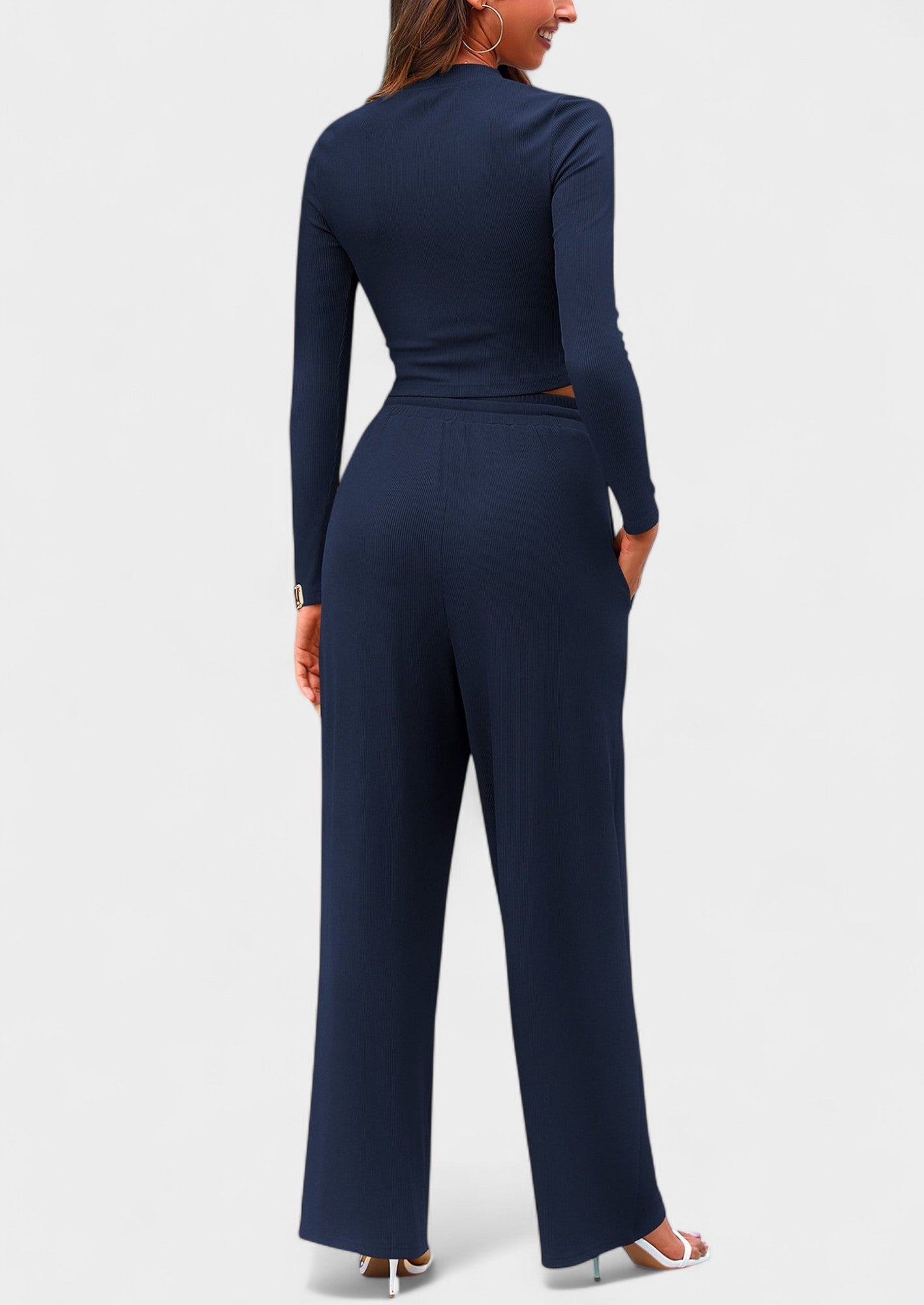 Maya | High-Waisted Drawstring Lounge Set