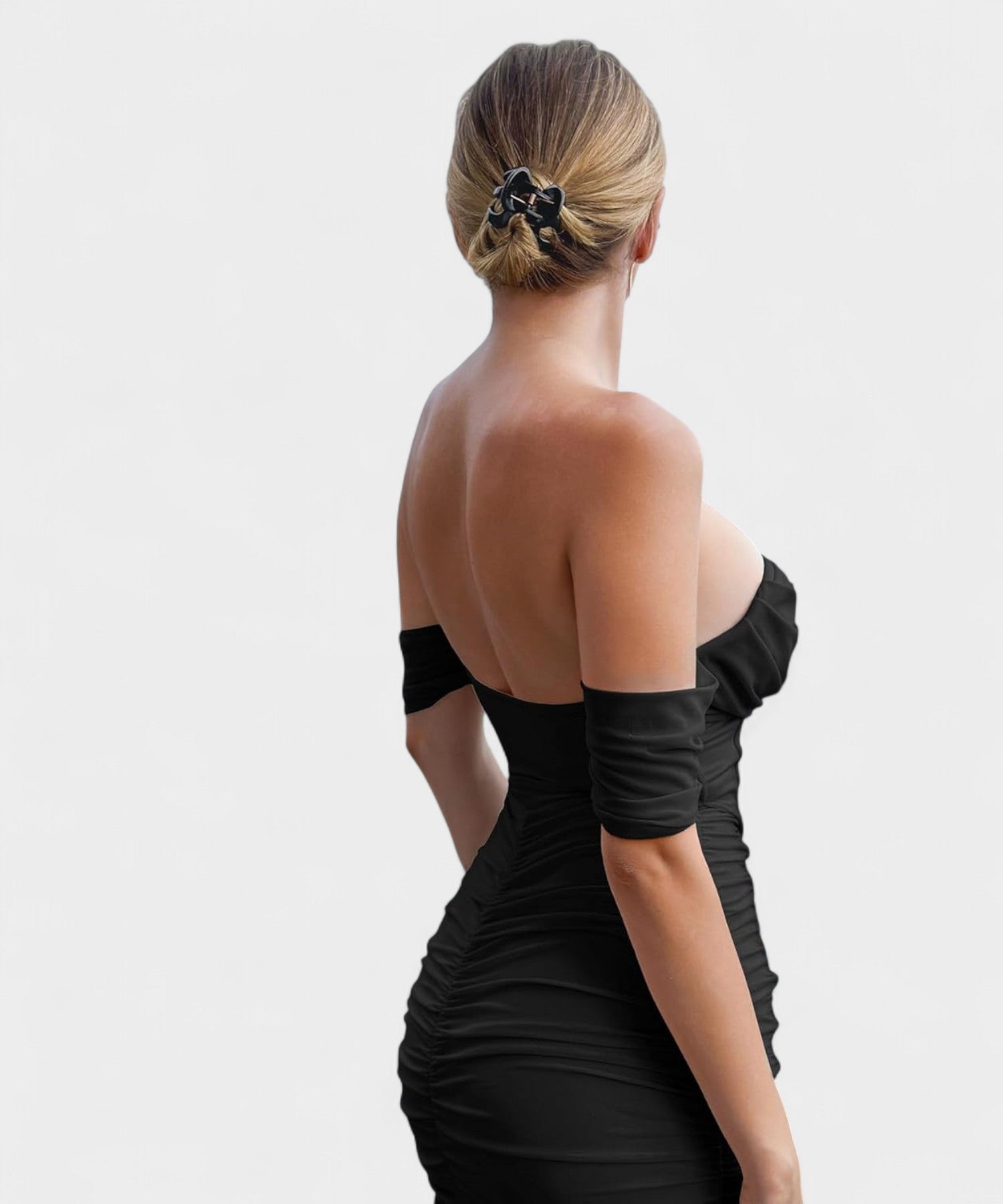 Sofia | Off-Shoulder Ruched Bodycon Midi Dress