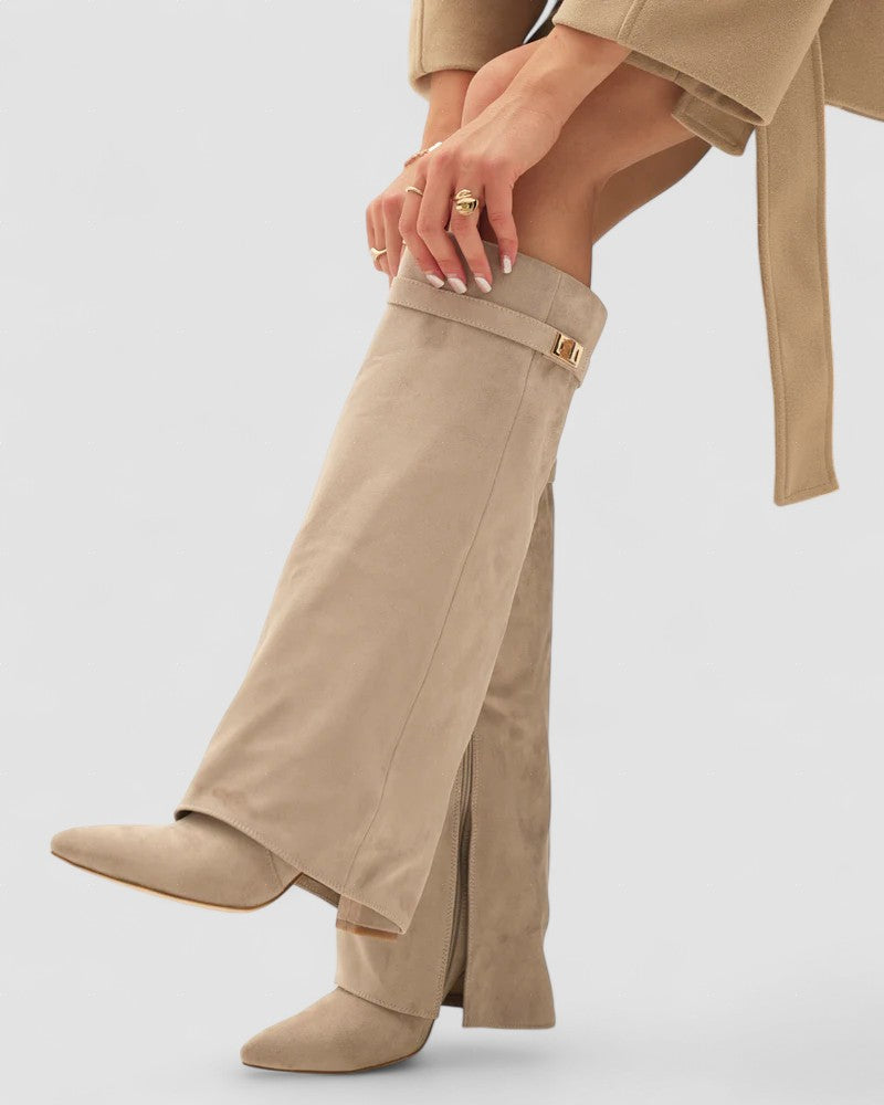 Celestine | Fold-Over Suede Boots