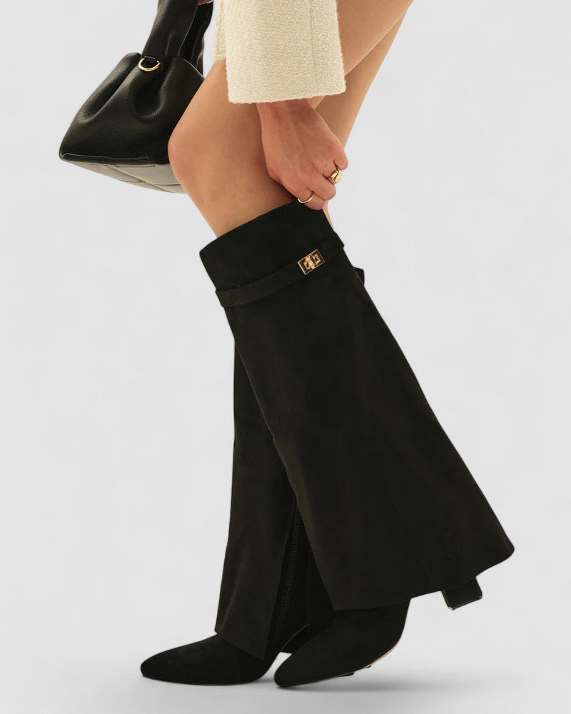 Celestine | Fold-Over Suede Boots