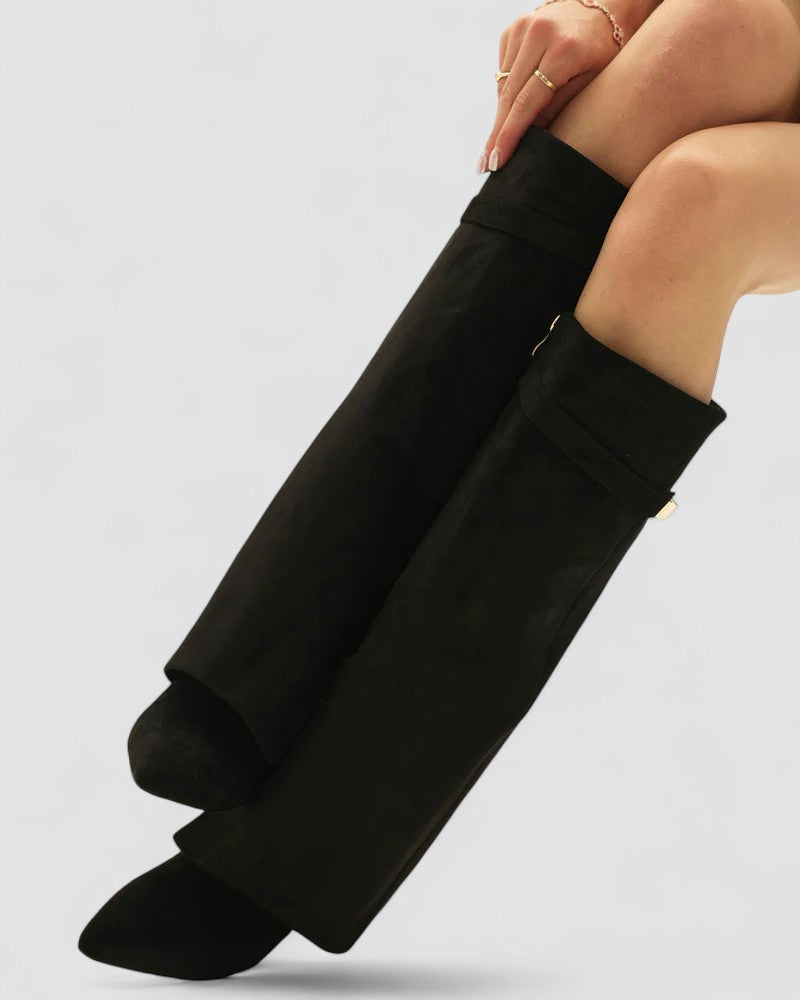 Celestine | Fold-Over Suede Boots