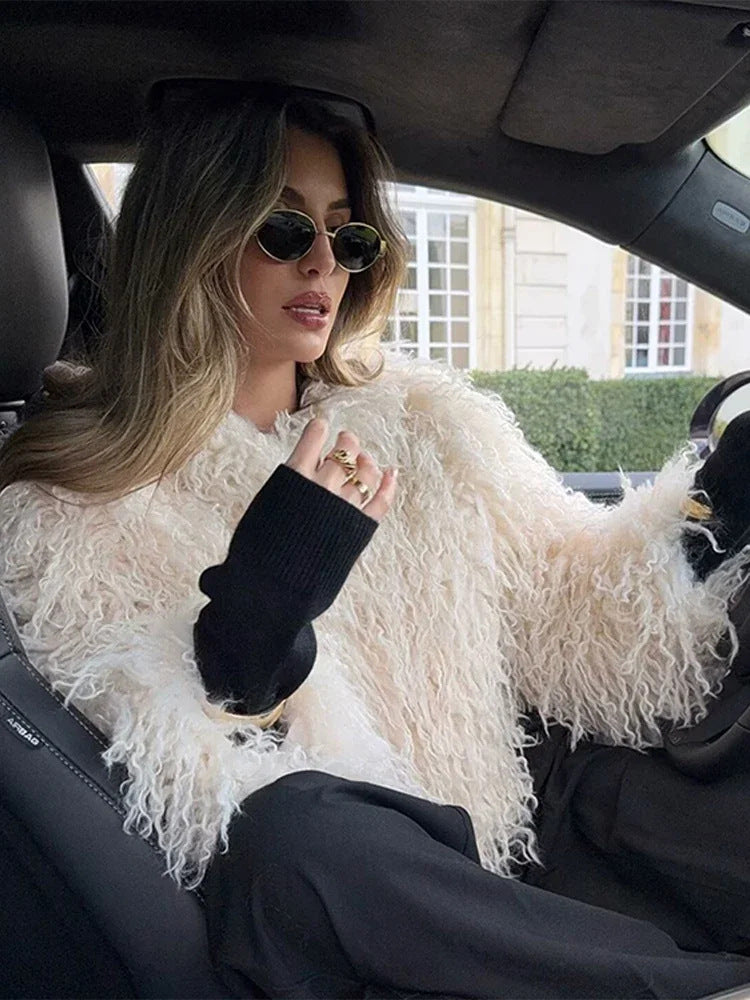 Dream | Long Sleeve Fur Coat