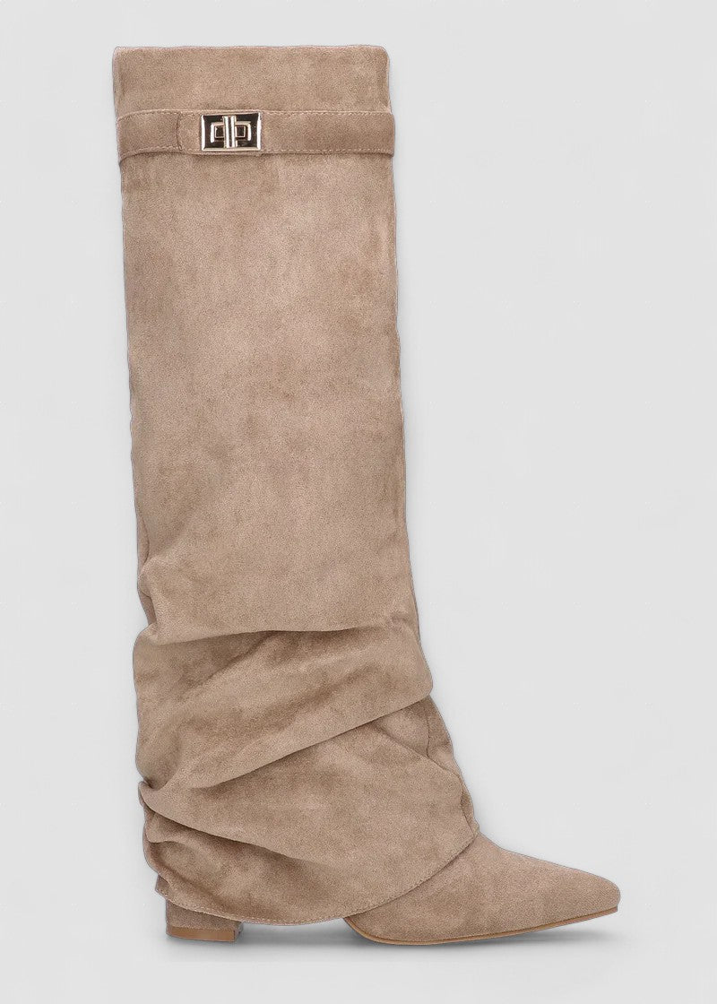 Celestine | Fold-Over Suede Boots