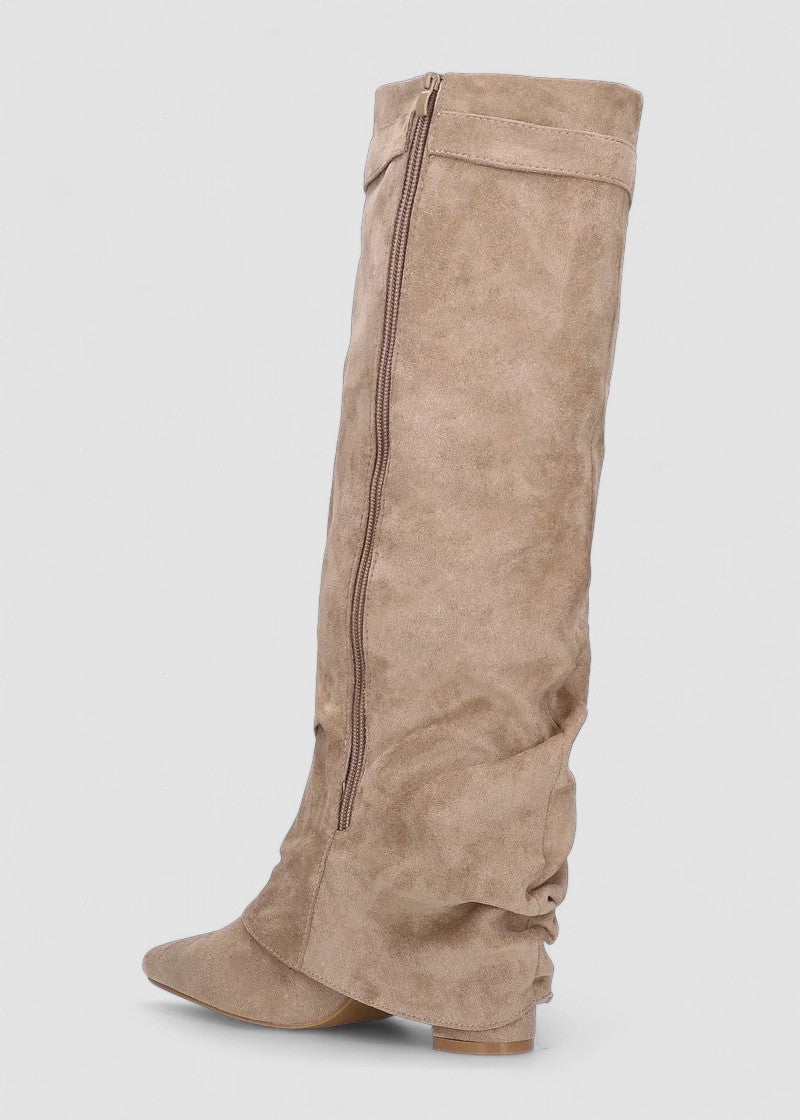 Celestine | Fold-Over Suede Boots