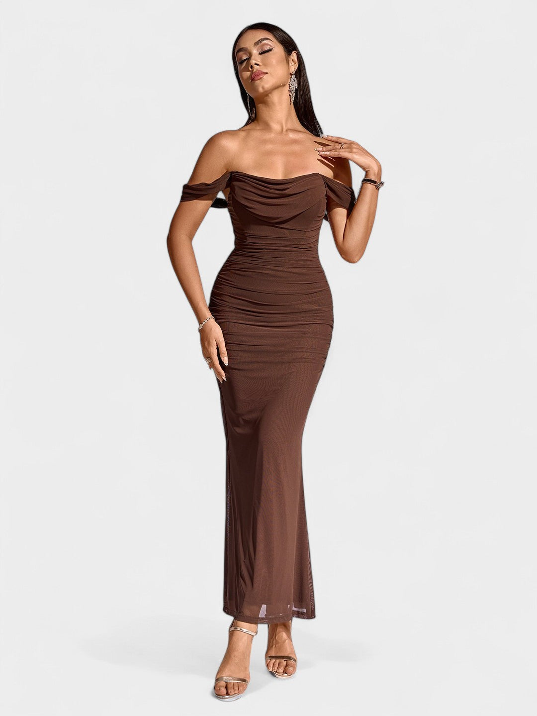 Lora | Nuit Draped Evening Gown