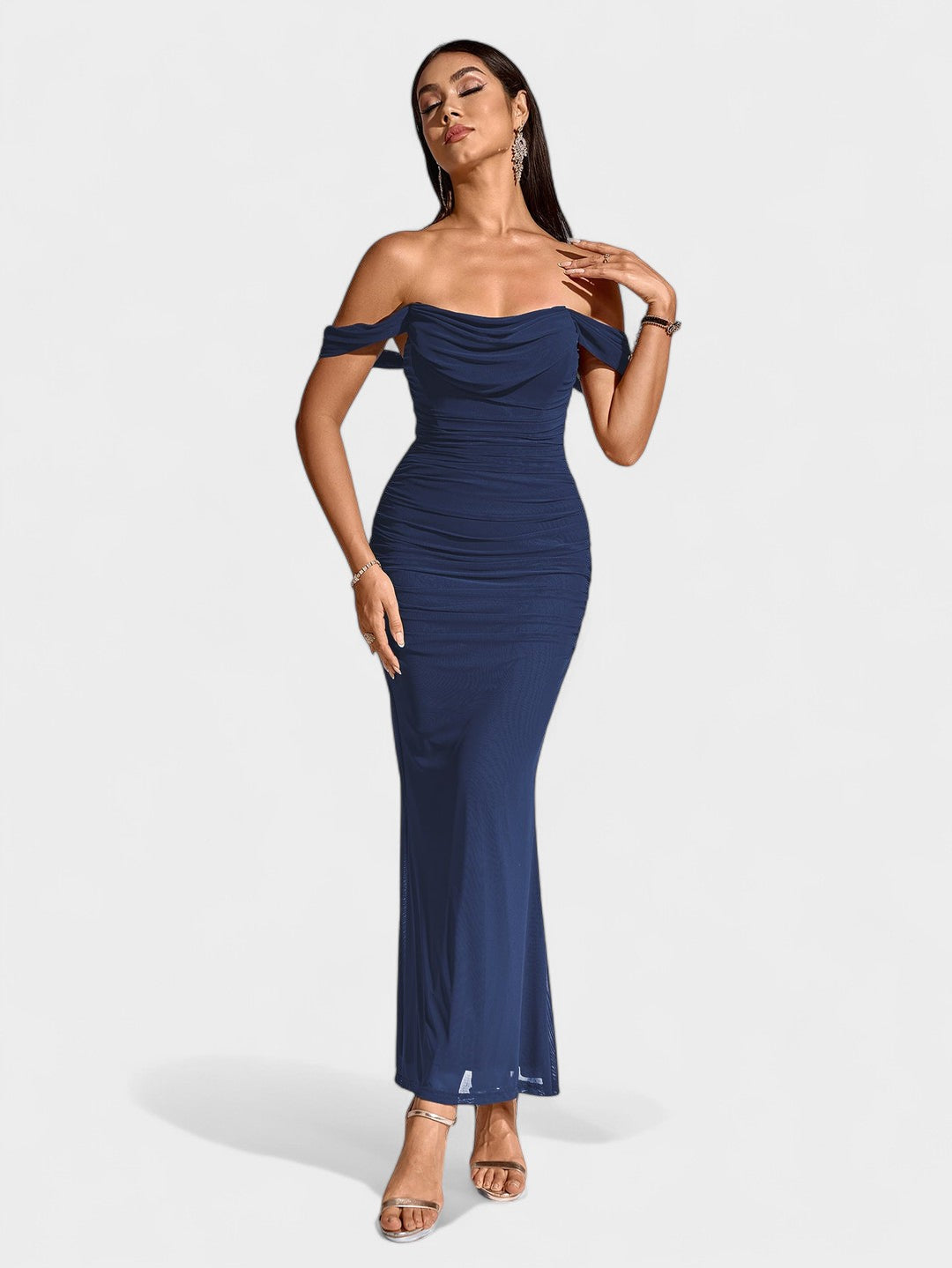 Lora | Nuit Draped Evening Gown