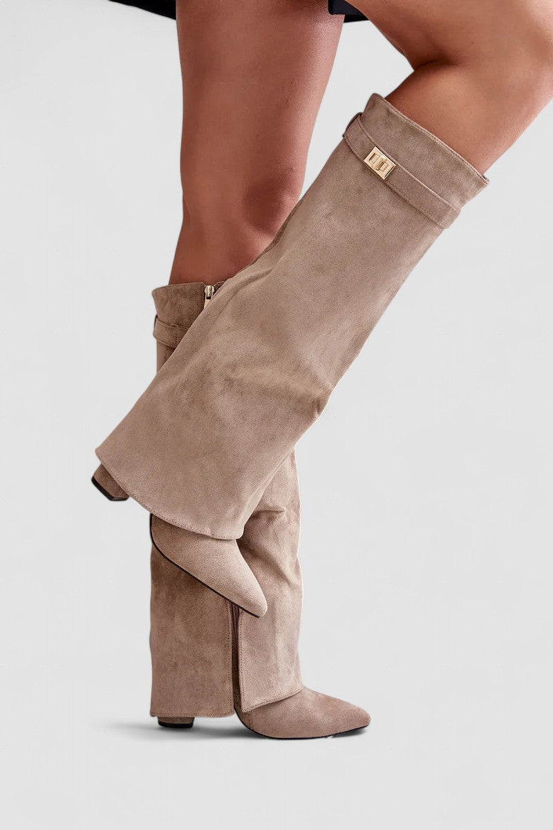 Celestine | Fold-Over Suede Boots