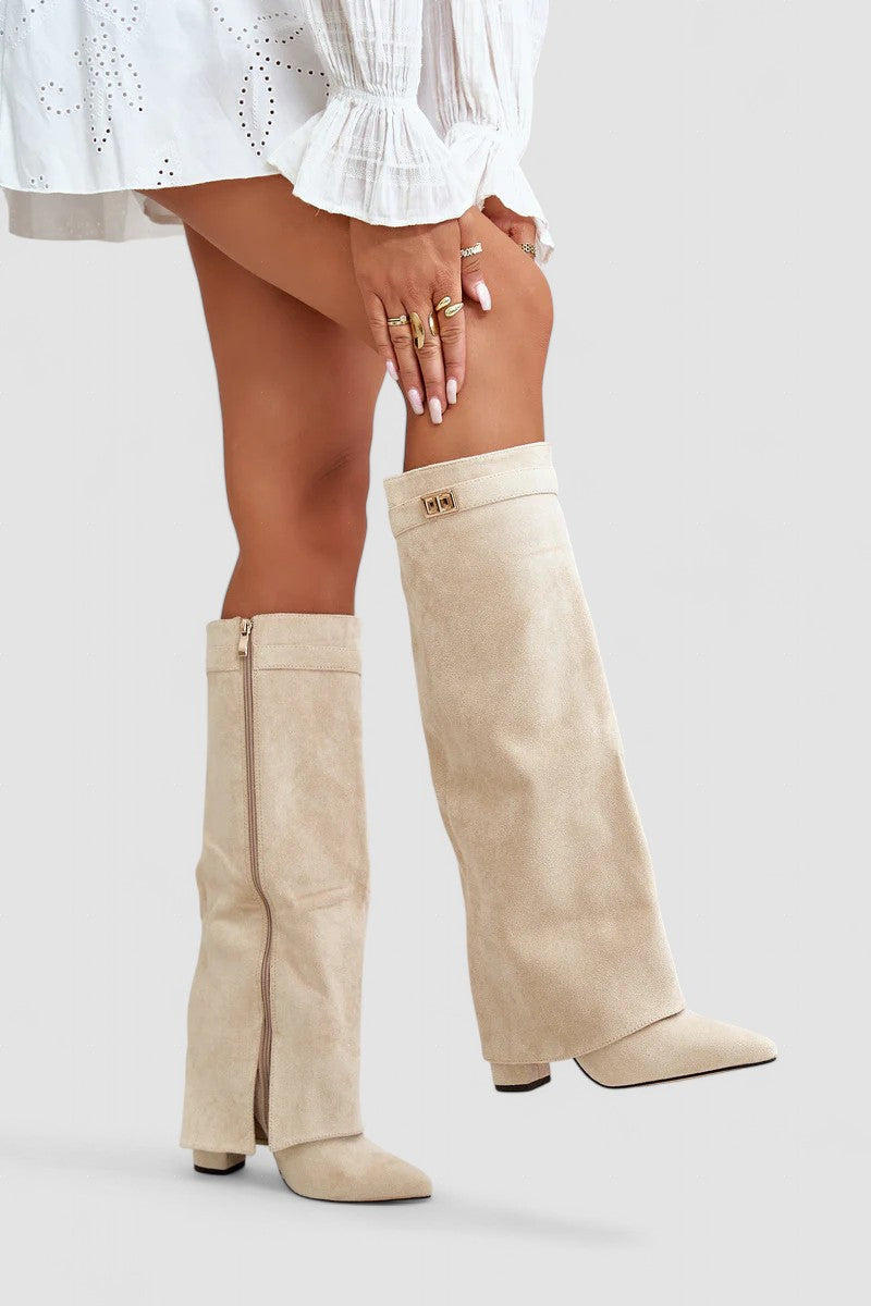 Celestine | Fold-Over Suede Boots