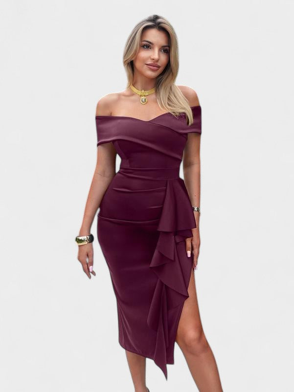 Nadya | Off-Shoulder Ruffle Dress