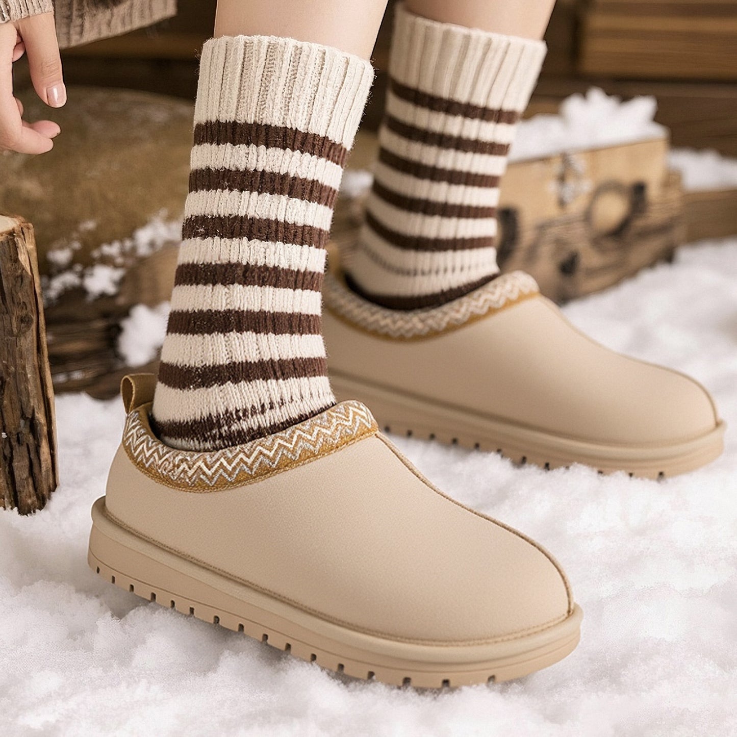 Aurora | Waterproof Fluffy Slip-on Shoes