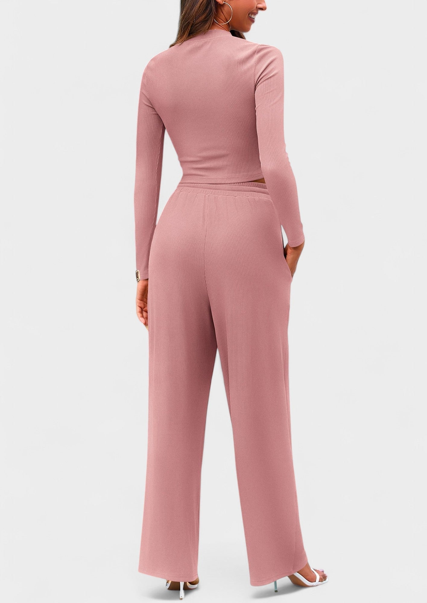 Maya | High-Waisted Drawstring Lounge Set