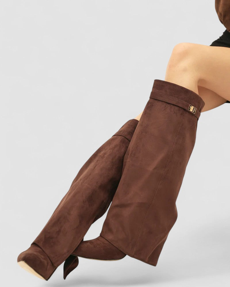 Celestine | Fold-Over Suede Boots