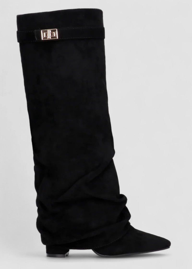 Celestine | Fold-Over Suede Boots