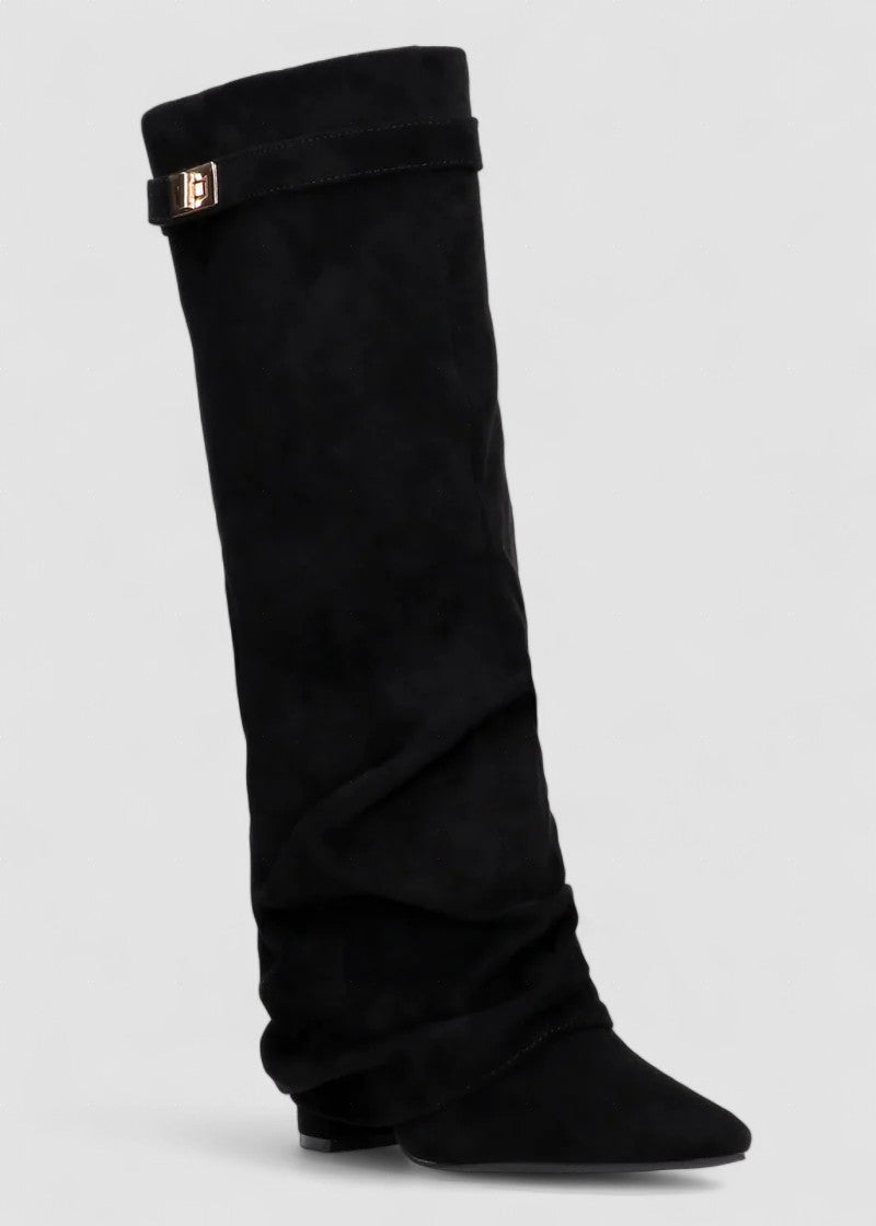 Celestine | Fold-Over Suede Boots