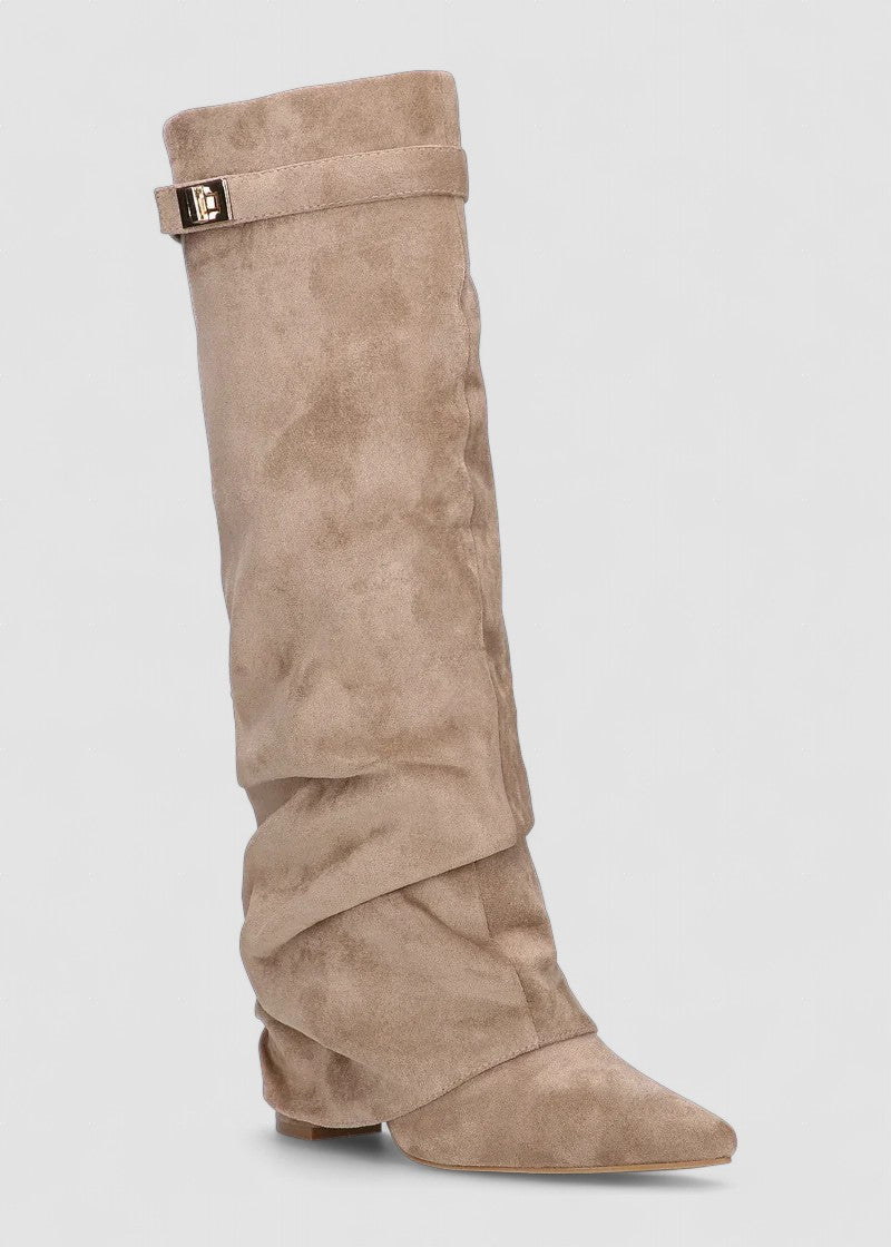 Celestine | Fold-Over Suede Boots