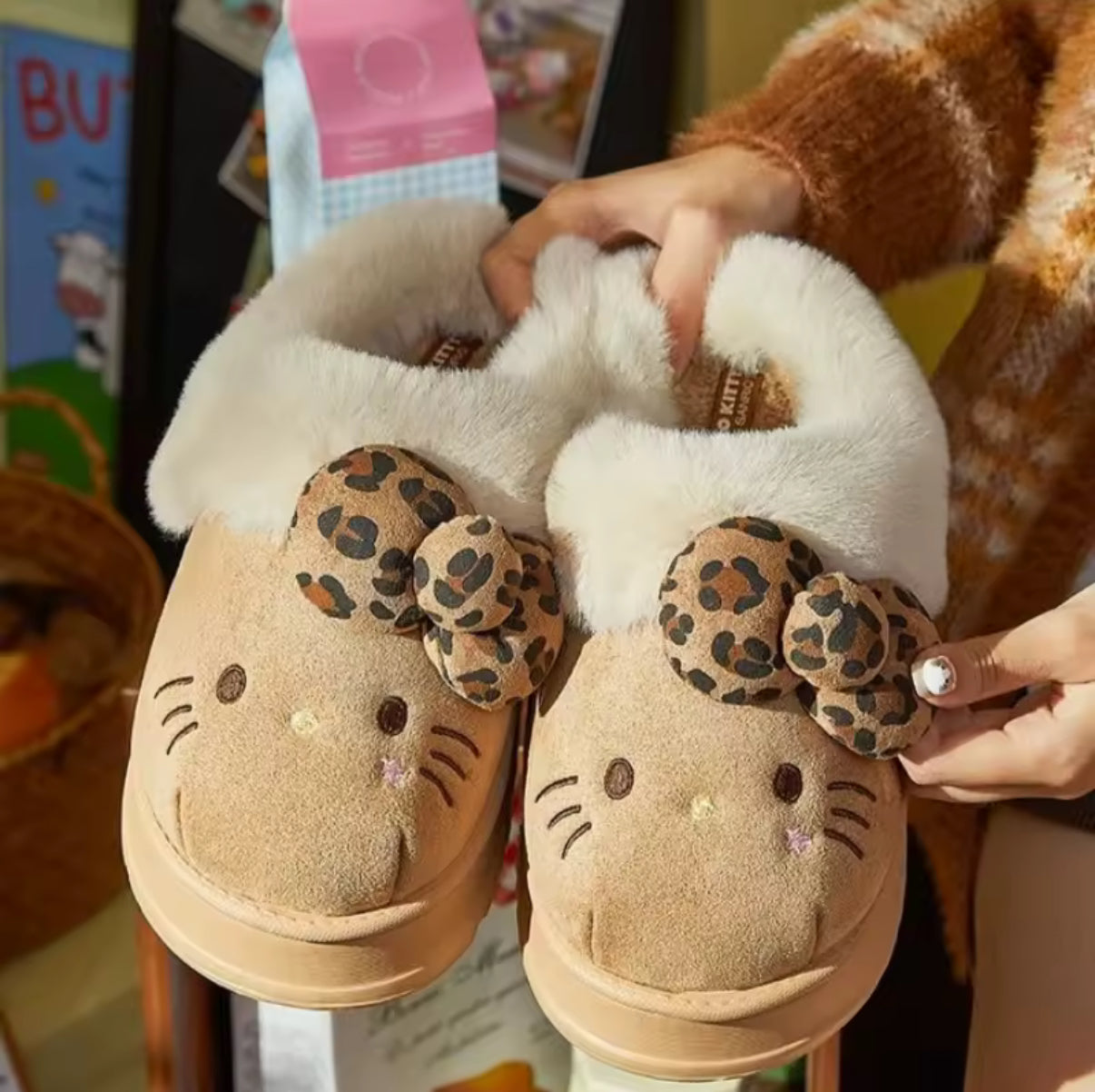 Hello Kitty Plush Slippers