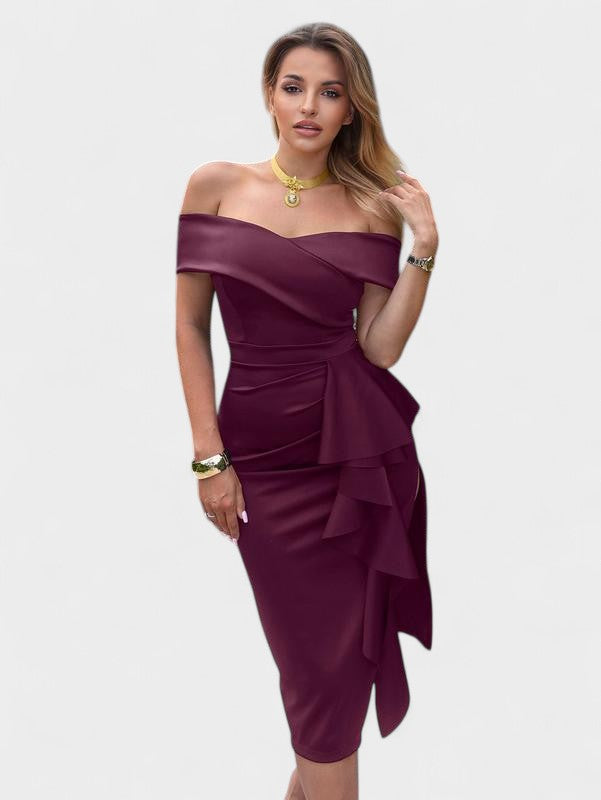 Nadya | Off-Shoulder Ruffle Dress