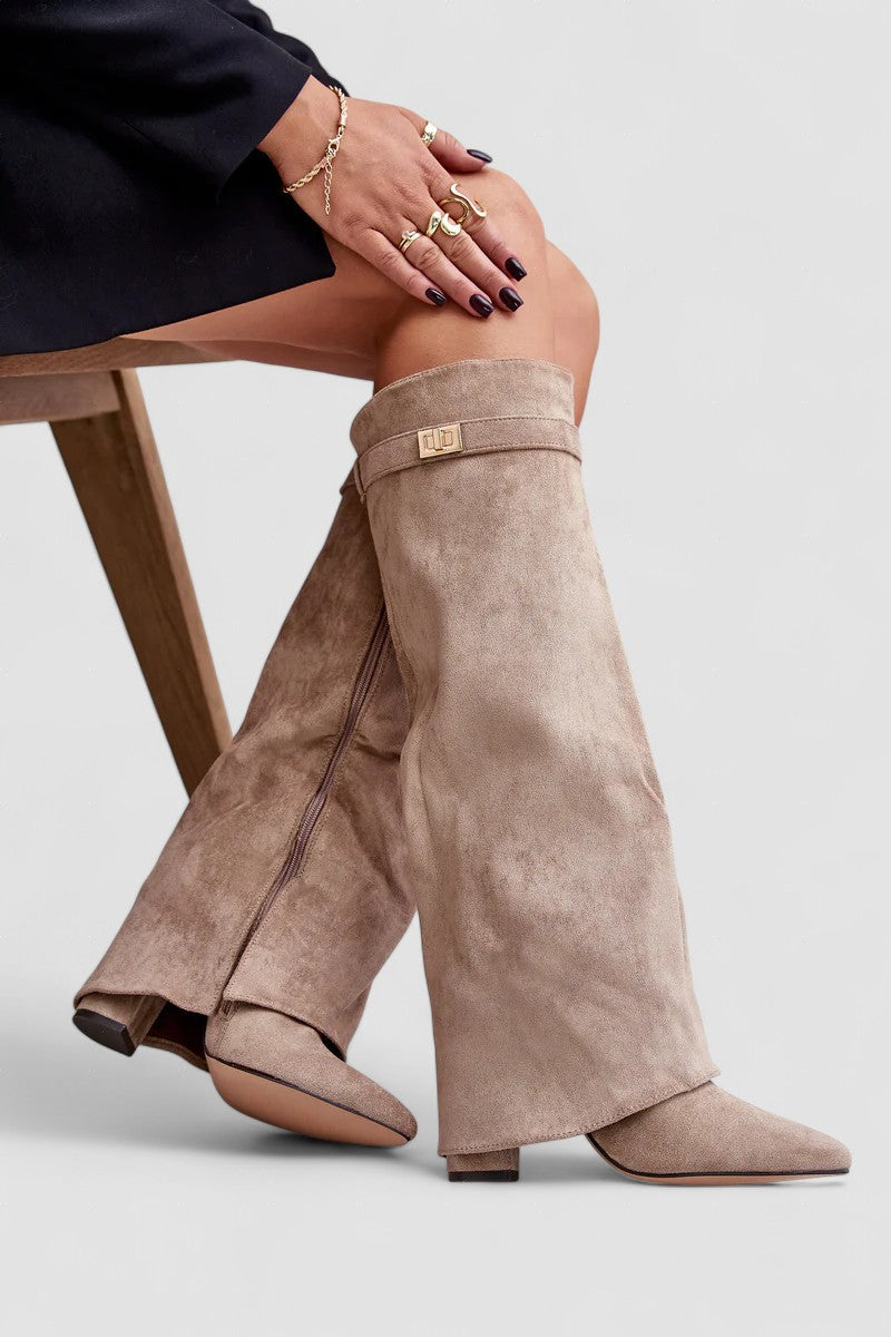 Celestine | Fold-Over Suede Boots