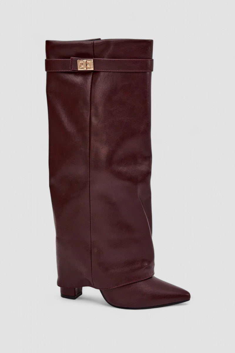 Alyce | Fold-Over Leather Boots