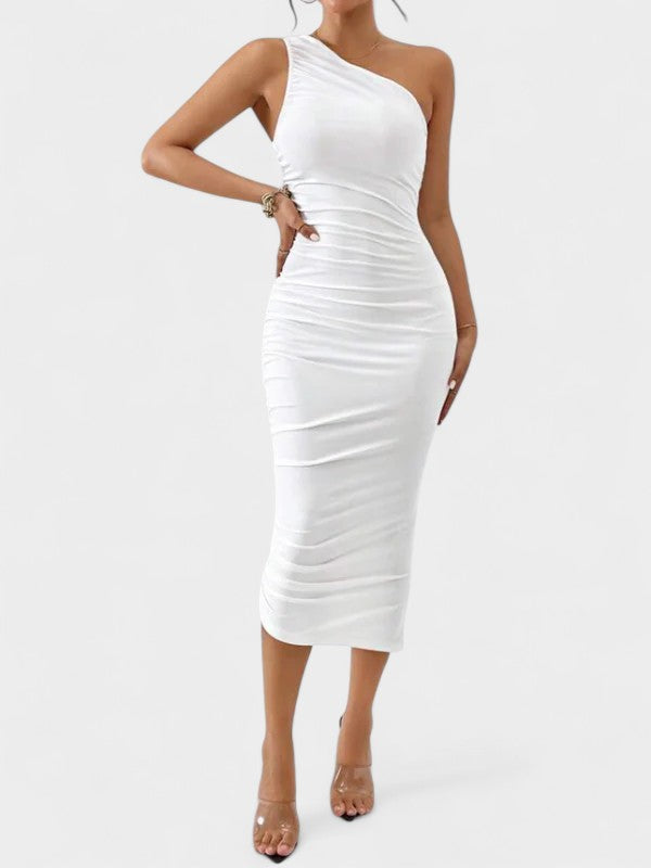 Jasmine | One-Shoulder Ruched Dress